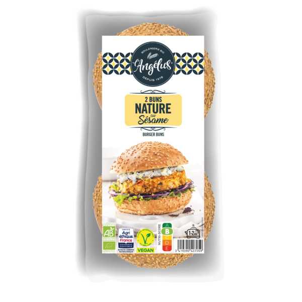 LAngélus 2 Hamburger Brötchen mit Sesam 150 g