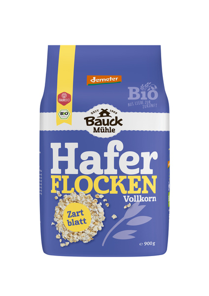 Bauck Mühle Haferflocken Zartblatt Demeter 900 g