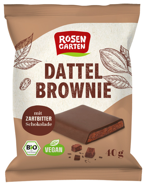 Rosengarten Zartbitter Dattel Brownie 40 g