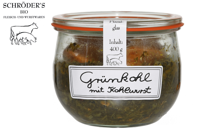 Schröders Bio Fleisch- und Wurstwaren Grünkohl mit Kohlwurst MW 400 g