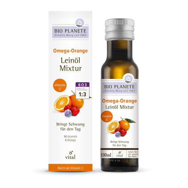 BIO PLANÈTE Omega Orange Leinöl-Mixtur 100 ml