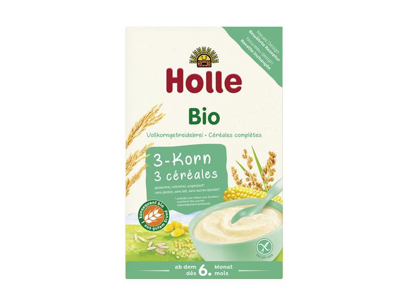 Holle Bio-Vollkorngetreidebrei 3-Korn 250g