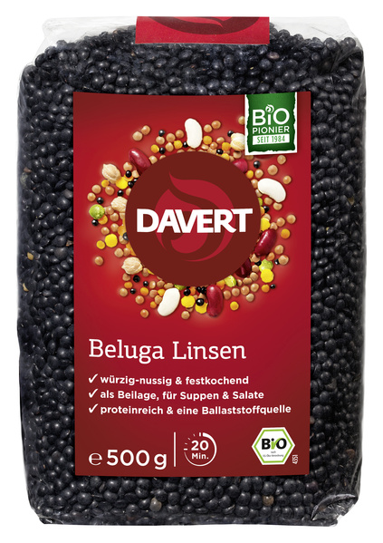 Davert Linsen Beluga schwarz 500 g