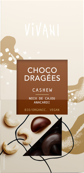 Vivani Choco Dragées Cashew 75 g