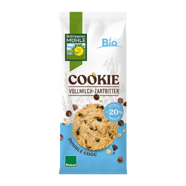 Bohlsener Mühle Cookie Vollmilch Zartbitter 175 g