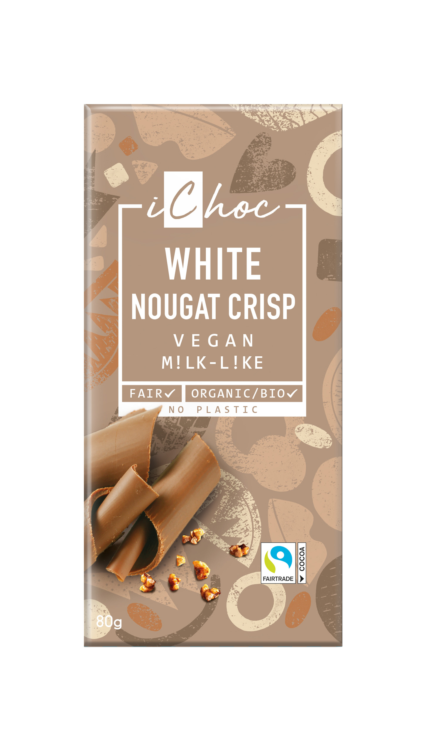 iChoc White Nougat Crisp 80 g