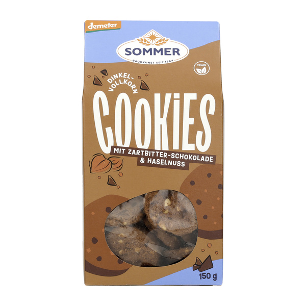 SOMMER BACKKUNST SEIT 1864 Dinkel Schoko Cookies Vollkorn 150 g