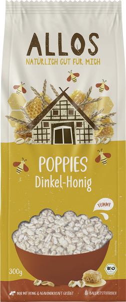 Allos Dinkel Honig Poppies 300 g