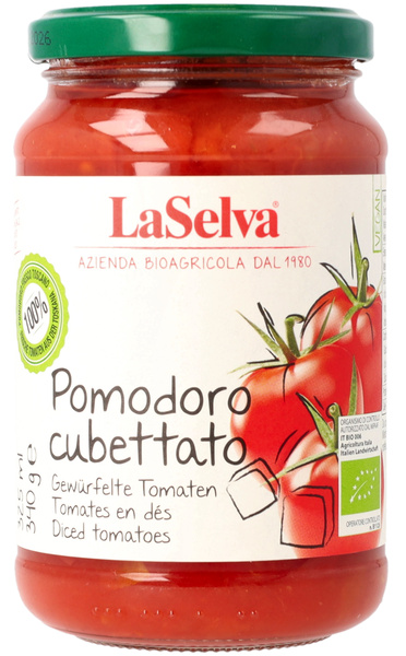 LaSelva Pomodoro cubettato - Gewürfelte Tomaten 340 g