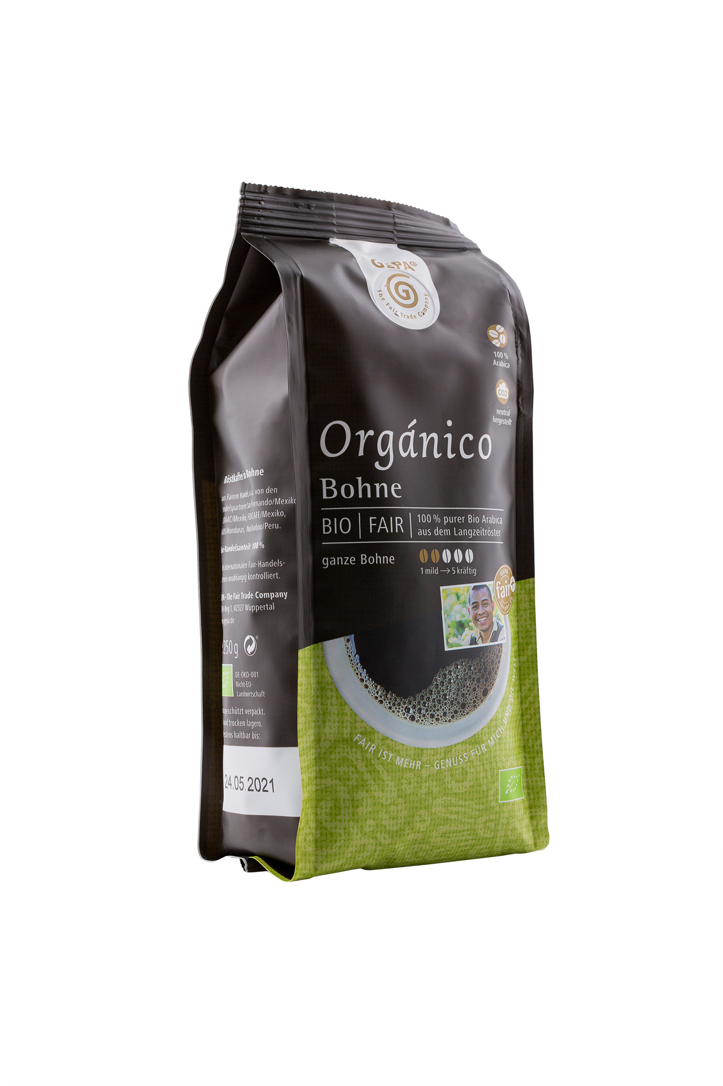 Gepa Cafe Organico ganze Bohne 250 g
