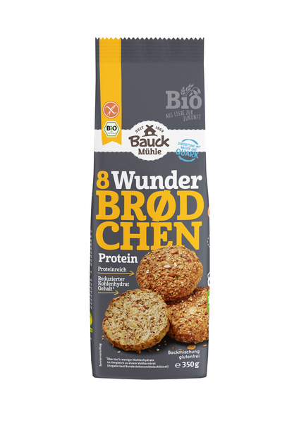 Bauck Mühle Wunderbrödchen Protein glf 350 g