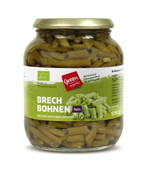 greenorganics Brechbohnen im Glas 690 g