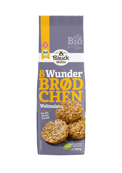 Bauck Mühle Wunderbrödchen Weltmeister gf 350 g