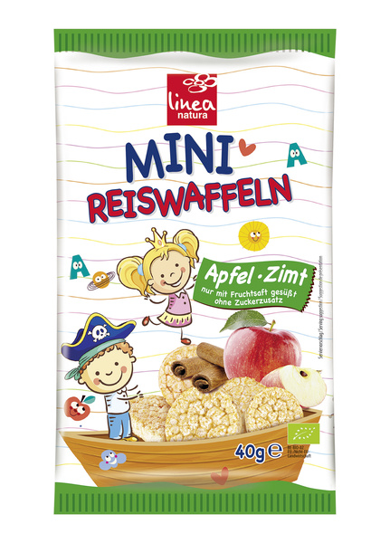 Linea Natura Mini Reiswaffeln Apfel Zimt 40 g