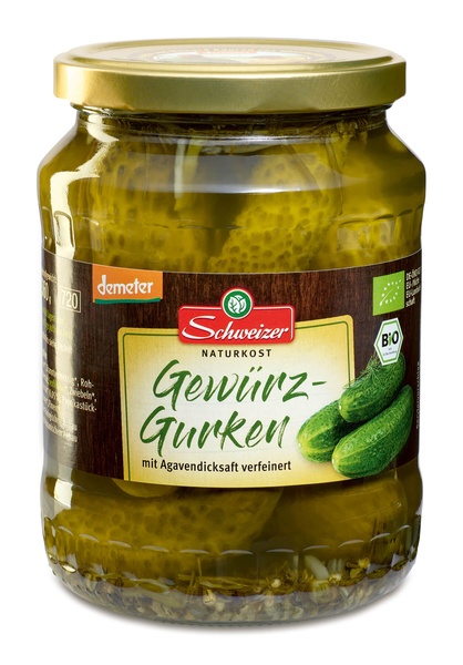 Schweizer Gewürzgurken demeter 670 g