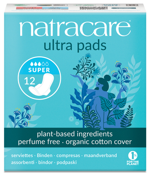 Natracare Ultra Super Damenbinden Flügel 12 Stück