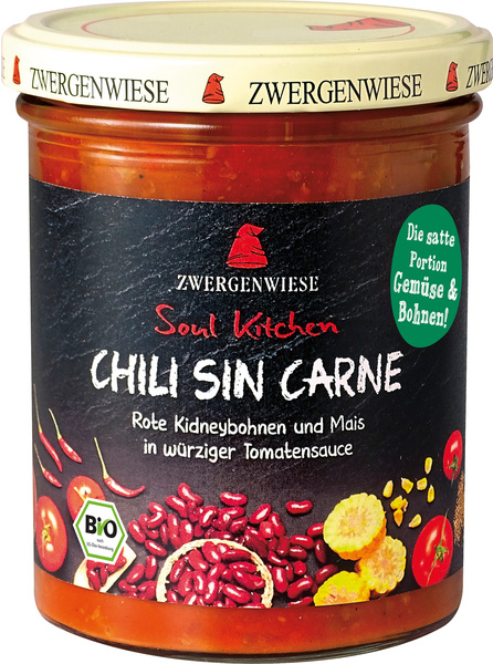 Zwergenwiese Soul Kitchen Chili sin Carne 370 g