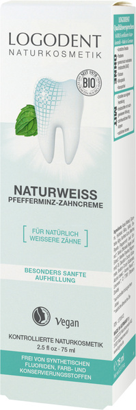 Logona Naturweiß Pfefferminz Zahncreme 75 ml