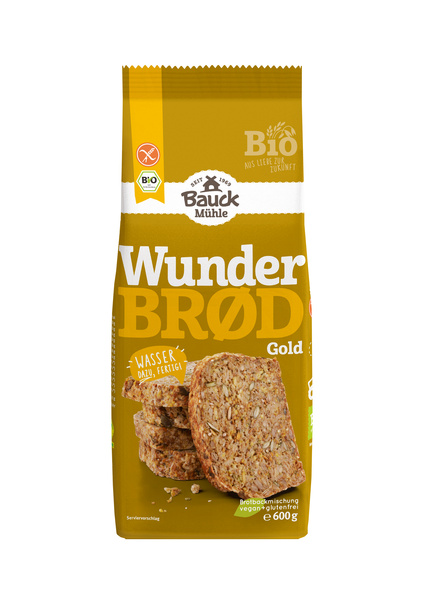 Bauck Mühle Wunderbrod Gold glutenfrei 600 g
