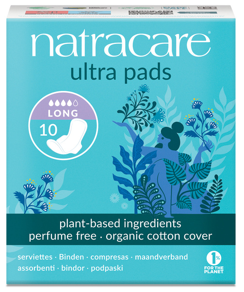 Natracare Ultra Lange Damenbinden Flügel 10 Stück