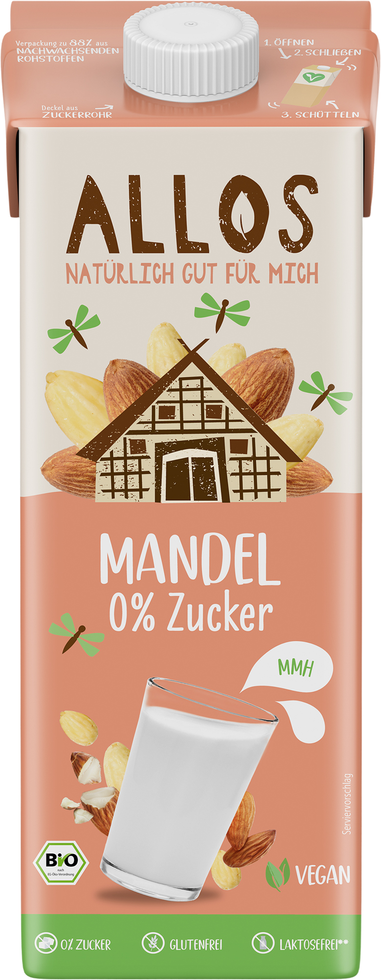 Allos Mandeldrink 0% Zucker Naturell 1l