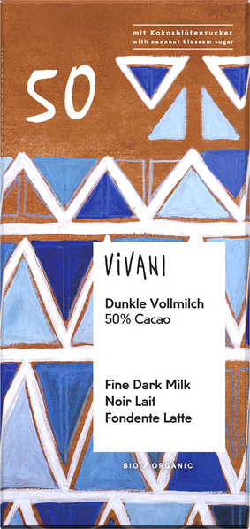 Vivani Dunkle Vollmilch 50% Cacao Panama 80 g