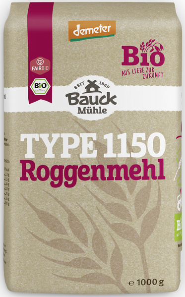 Bauck Mühle Roggenmehl Type 1150 Demeter 1 kg