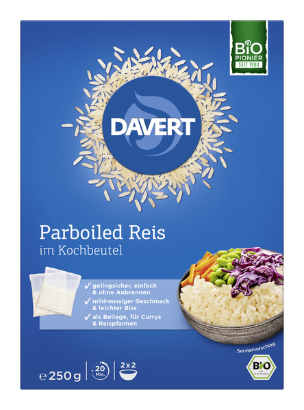 Davert Parboiled Reis Kochbeutel 250 g