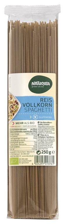 Naturata Reis Vollkorn Spaghetti Glutenfrei 250g