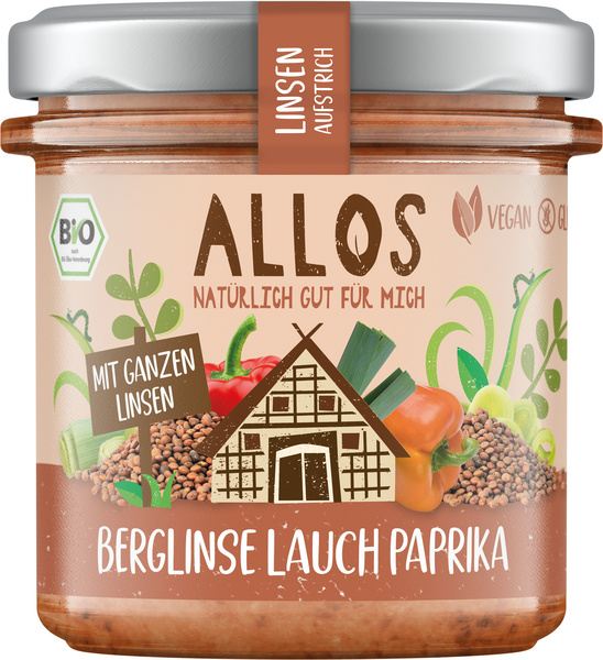 Allos Linsen-Aufstrich Berglinse Lauch Paprika 140 g