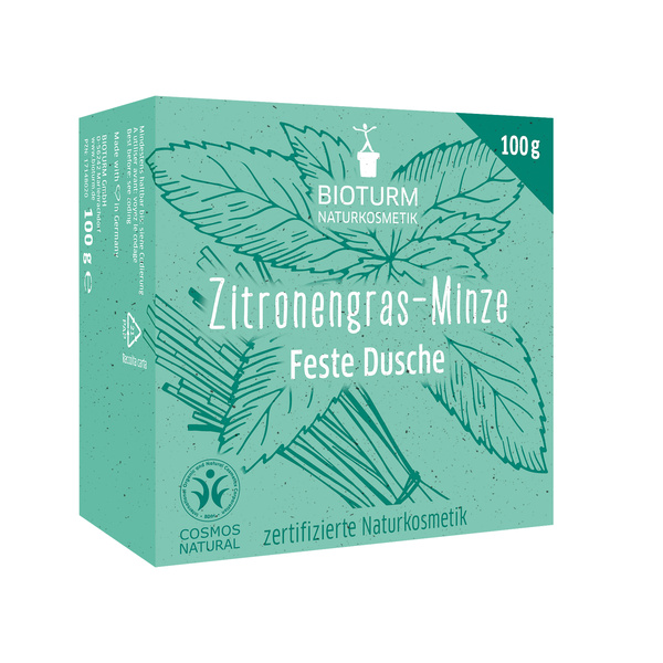 BIOTURM Feste Dusche Zitronengras-Minze 100 g