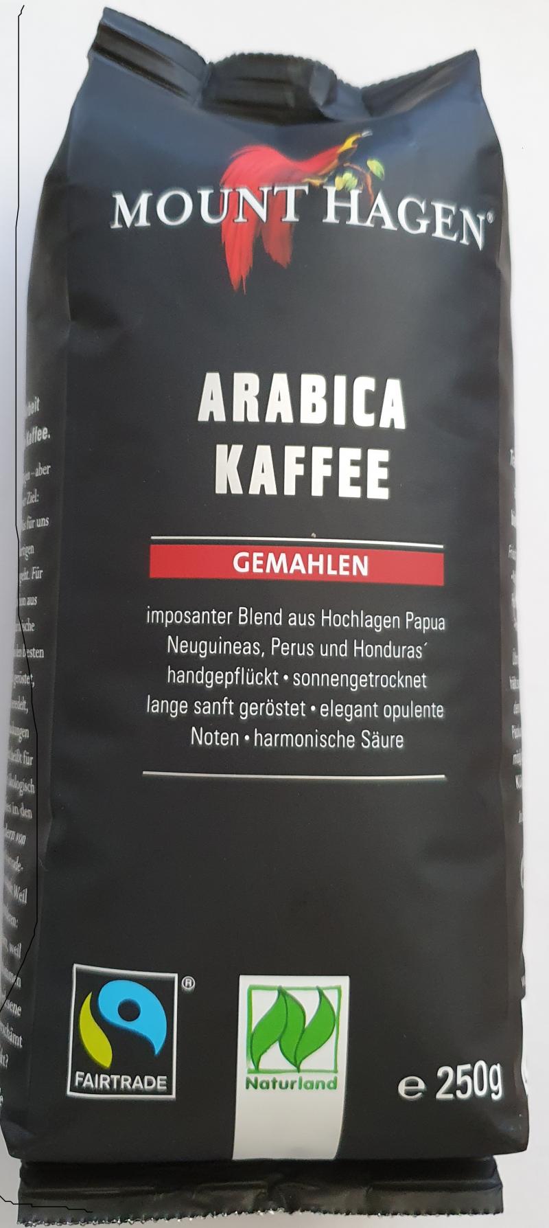 Mount Hagen Arabica Röstkaffee gemahlen 250g