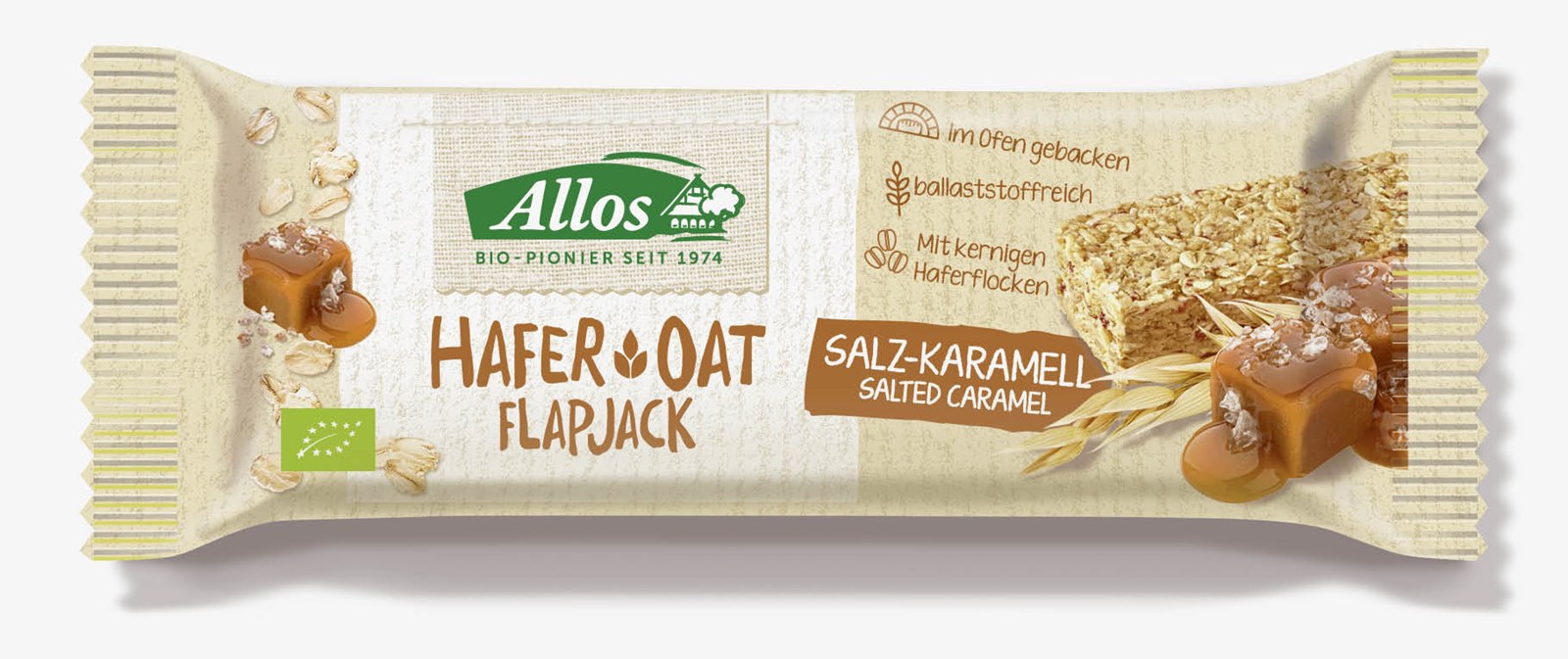 Allos Hafer Flapjack Salz-Karamell 50g