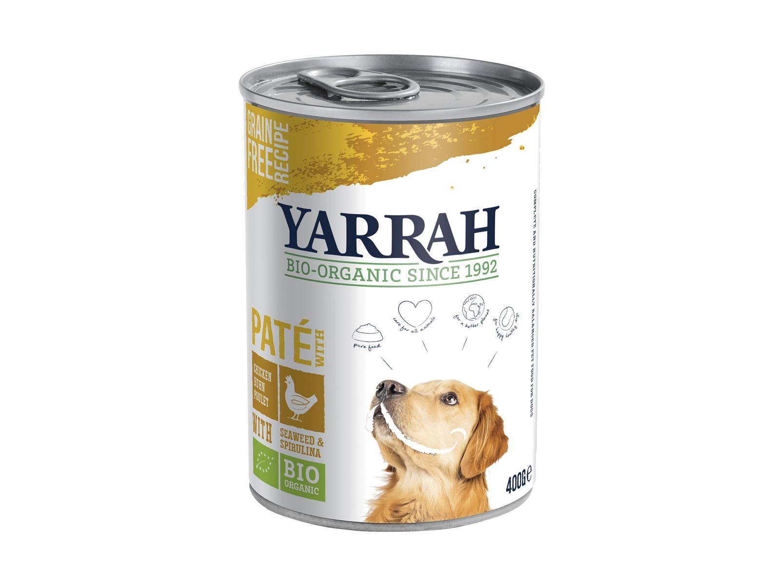 Yarrah Pate Huhn m. Spirulina & Seetang für Hunde 400 g