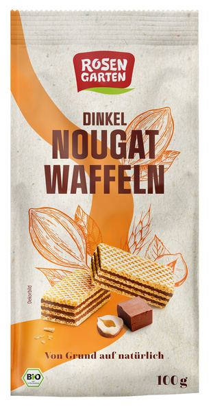 Rosengarten Dinkel-Nougat-Waffeln 100 g